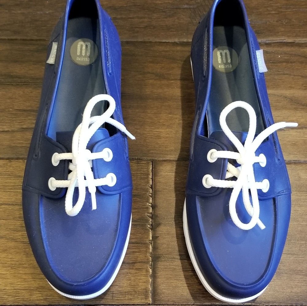 Melissa Navy Water Resistant Boat Shoe 7